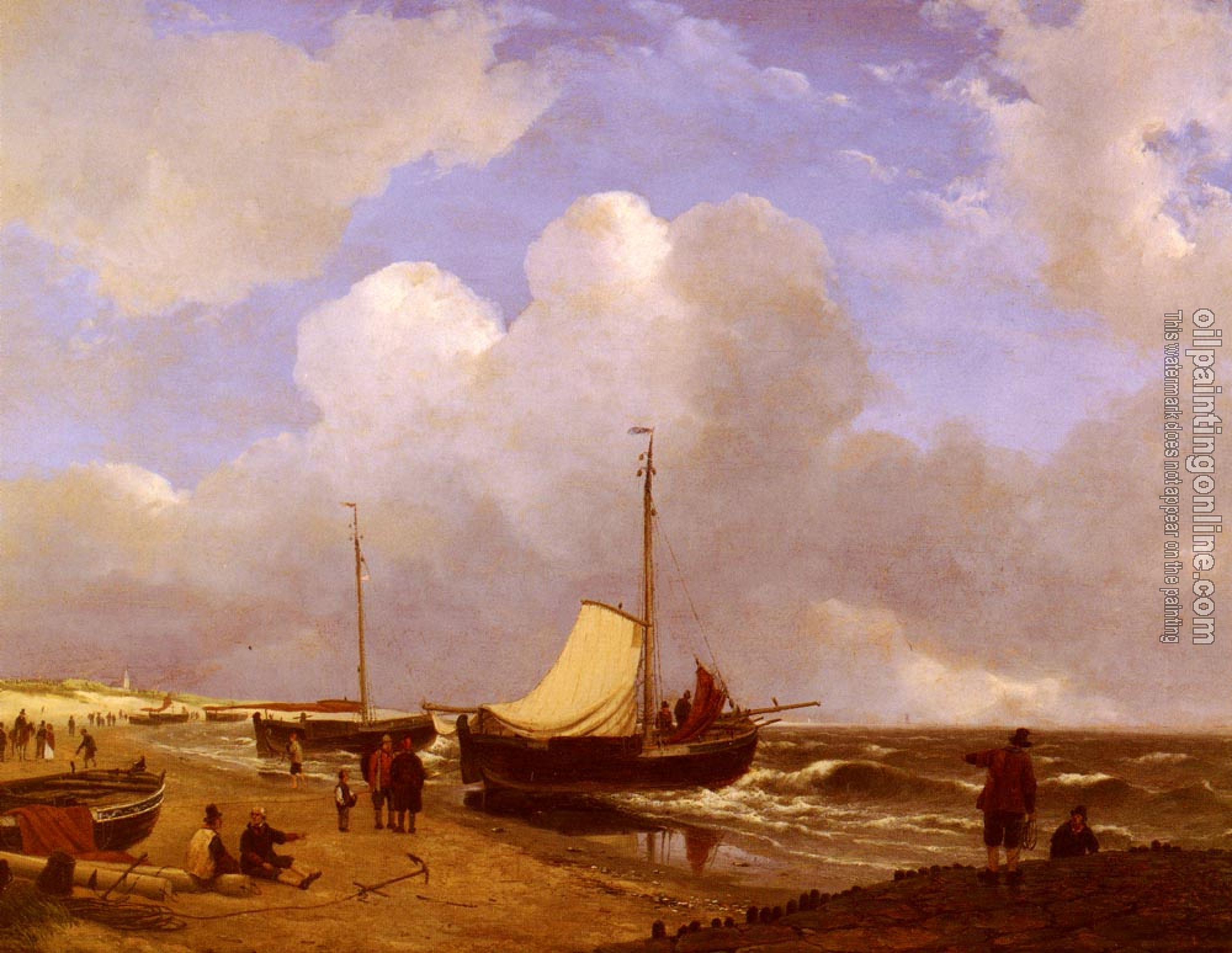Schelfhout, Andreas - Moored on the Beach